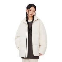 美特斯邦威廓形羽绒服男女同款2024秋季百搭宽松保暖立领外套