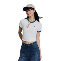 Gap女装2024夏季款辣妹紧身短袖T恤撞色亲肤舒适女友T429376