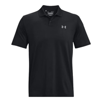 安德玛（UNDERARMOUR）男装 2024春季运动服跑步训练舒适透气休闲短袖T恤Polo衫 1377374-001 S(165/88A)