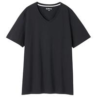 Baleno 班尼路 男士V领短袖T恤 88902701 纯黑 L
