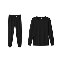 YOUR SUN 宜而爽 保暖内衣 男士棉质保暖内衣套装纯棉亲肤柔软透气秋衣秋裤 保暖套装 CB11黑 L/170