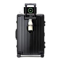 Ronoen 罗恩 铝框拉杆箱万向轮女行李箱大容量超大结实耐用加厚铝框箱旅行箱24寸旅行箱出国旅行学生密码箱托运硬箱包29寸