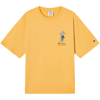 Champion【品牌】胶印草写字母LOGO趣味印花图案短袖T恤