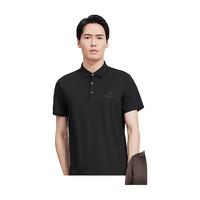 劲霸男装男士polo纯色时尚休闲百搭夏季短袖polo衫男|FTBG2381 黑色 185/2XL