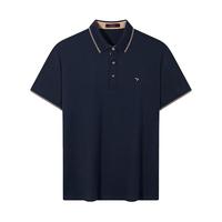 柒牌（SEVEN）短袖男polo衫2025夏季薄款商务休闲翻领上衣【5A抗菌2A防螨】3430 藏青 L
