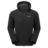 MONTANE 盟泰恩 Windjammer XPD 户外加绒软壳透气防水连帽外套男 黑色 M
