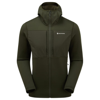 MONTANE盟泰恩FURY XT户外软壳衣男 防风弹力 连帽抓绒外套 OAK GREEN 橡树绿 M