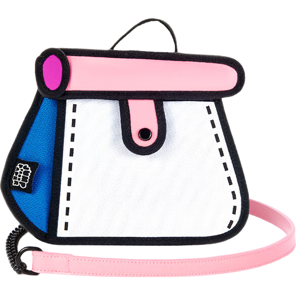 JumpFromPaper 二次元2D漫画设计 女士斜挎包  荧光粉红 小包