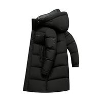 雪中飞 SNOWFLYING2024款时尚休闲中长款立领羽绒服抗寒锁温亲肤舒适 黑色|8056 185/100A