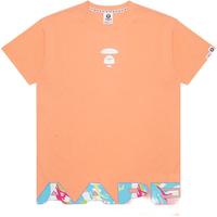 Aape女装春夏猿颜多色印花迷彩长款圆领短袖T恤0996XXI