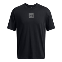 安德玛（UNDERARMOUR）春夏BOX男子宽松高克重运动休闲短袖T恤1386803 黑色001 XL