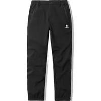 CAMEL骆驼软壳裤男户外秋冬加绒保暖束脚休闲运动裤防风防水登山裤 【防风防泼水/蓄热保暖】幻影黑，男，A13CA6J033 2XL