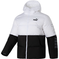 彪马（PUMA）羽绒服男装 23冬季保暖舒适御寒潮流时尚休闲运动外套 【80%鸭绒】678720-02/手臂大logo 2XL
