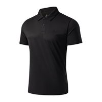 匹克polo衫男夏季速干运动潮流上衣透气休闲翻领t恤宽松短袖DF642091 黑色 L