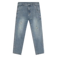 唐狮 TONLION牛仔裤男款破洞织标小直筒牛仔裤男士牛仔裤春夏款男士裤子男裤