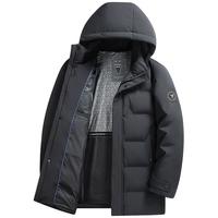 【203g高充绒】罗蒙羽绒服男士中长款加厚保暖中年爸爸装冬季外套