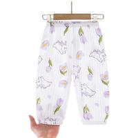 【提花工艺】宝宝防蚊裤女童裤子夏季薄款男童纯棉休闲裤透气长裤