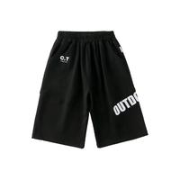 棉花堂(cottontown)棉花堂儿童短裤宝宝夏装男童裤子夏季童装小男孩针织五分裤宽松 黑色 120