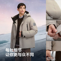 波司登2025年冬御寒连帽明绗短款宽松无毛羽绒服B250242440