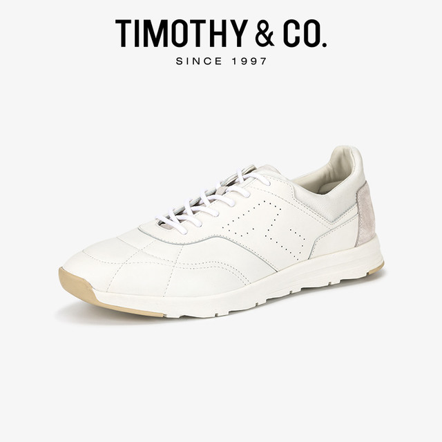 迪迈奇 TIMOTHY&CO. TIMOTHY＆CO．/迪迈奇2025年春季男士羊皮运动足球板鞋休闲鞋