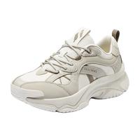 斯凯奇（Skechers）漫月鞋女鞋厚底增高老爹鞋复古熊猫鞋百搭休闲运动鞋177590 乳白色/OFWT 36