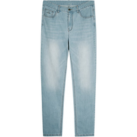 才子（TRIES）才子男装牛仔裤复古猫须牛仔直筒裤舒适弹力耐穿不易变形鼓包 蓝色 29/74cm