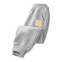 迷你真维斯 MINI JEANSWEST迷你真维斯儿童卫裤男孩春秋季裤子男童运动裤2025宽松休闲裤 【春秋长裤】生气龙灰色 130