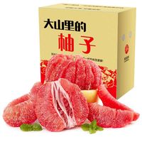 尹福记福建平和琯溪红心柚子新鲜蜜柚 福建/广西仓随机发 2份合发一箱 甄选红心柚 4.5斤装 净重4.25斤 2个左右