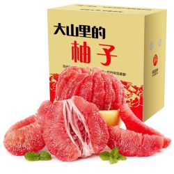 特大果 福建 平和 红心蜜柚 三红柚 4.5斤装 1-2个