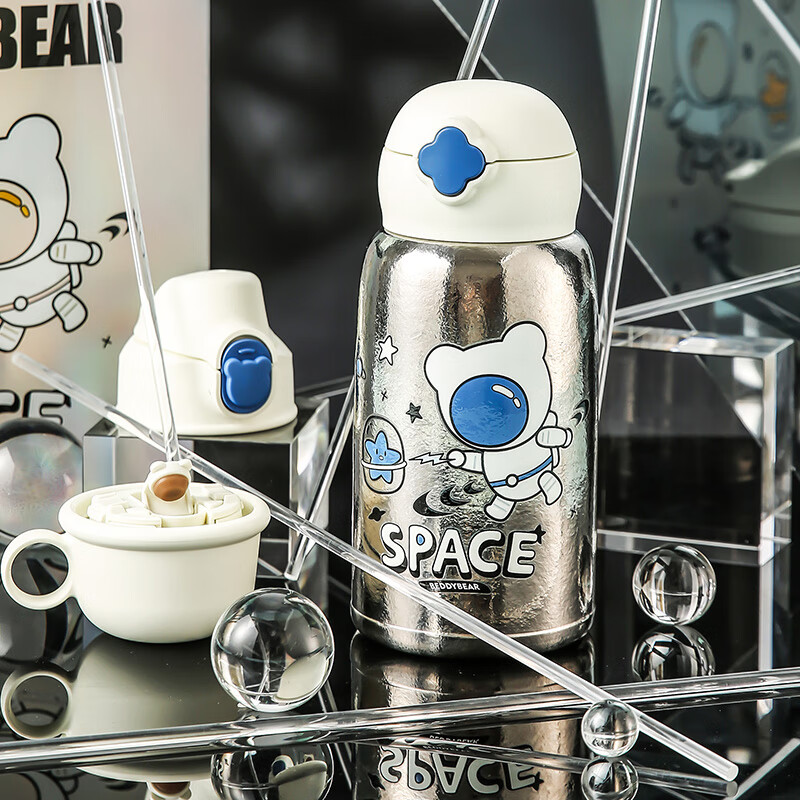 杯具熊（BEDDYBEAR） 纯钛杯儿童保温杯直饮两用学生630毫升大容量户外便携吸管杯