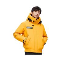 BOSIDENG 波司登 羽绒服男女同款冬季户外极寒夹克风衣加厚短款外套B20142330 栀子黄3035 165/88A