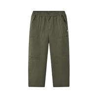 马骑顿（MQD）男童25春户外露营工装裤中大童休闲裤 军绿 130