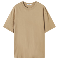 美特斯邦威T恤男2024春季基础简约多色舒适百搭圆领短袖上衣 实样卡其 L