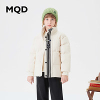 MQD/马骑顿 三防加厚保暖短款儿童羽绒服 米白 120