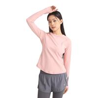 361°春季圆领瑜伽T恤女士显瘦长袖运动跑步服百搭基础瑜伽服