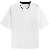 GXG男装 多色撞色领口年轻时尚圆领短袖T恤 24秋季G24X443121 白色 185/XXL