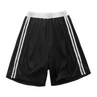 LULUIRON儿童夏季拉条速干中裤运动短裤篮球裤帅气潮服 黑色 90