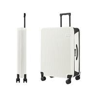 CONWOOD小木可折叠行李箱女20寸登机箱万向轮密码旅行拉杆箱26寸 奶油白 20寸登机箱-无侧提手(可折叠,大容量)