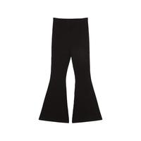 东方骆驼秋季女童立体剪裁百搭高弹中高腰喇叭裤 经典黑 90 身高80-90cm