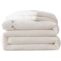 艾薇 A类新疆棉花被子双人秋冬被芯冬被棉被200*230cm6斤 无染本白