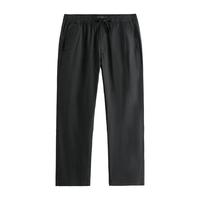 ABERCROMBIE & FITCH男装25春季美式复古慵懒松弛松紧腰直筒休闲裤KI130-5049 黑色 S (175/76A)