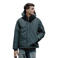 Simwood简木男装【宽松版型】90%白鹅绒户外连帽厚款羽绒服男