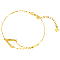 金至尊Victory黄金手链女足金5G黄金工艺手链计价2.32克