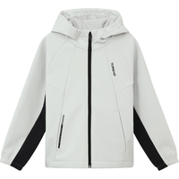 探路者（TOREAD）专款 儿童外套男女中大童装秋冬款保暖防风软壳运动服 曙光白 160