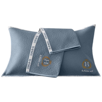 张御（ZiiU）纯棉枕巾 100%全棉A类男士防油防汗高端枕头巾  蓝色单支装