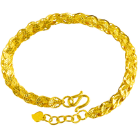 千影珠宝黄金手链女款9999足金凤尾链真金新娘结婚首饰素金按克 重5.12-5.4g(含工费25)