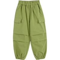 【纯棉】女童裤子25年春装儿童休闲束脚伞兵裤中大童运动工装裤