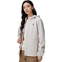 骆驼(CAMEL)户外软壳衣款防泼水保暖亲肤长袖外套夹克女 A0W118142A 橡木灰女款