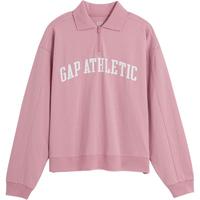 Gap女装春夏纯棉半开襟POLO领T恤宽松舒适836108