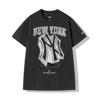 纽亦华2025MLB NY洋基队圆领印花短袖T恤男女潮搭